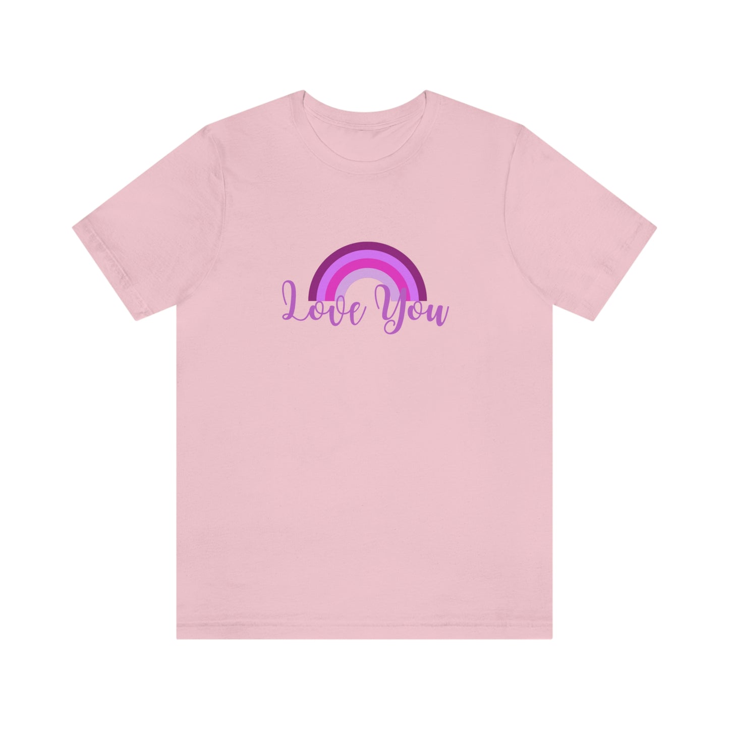 Love You Rainbow shirt, love gift, love more, monochromatic rainbow, purples Short Sleeve T-Shirt