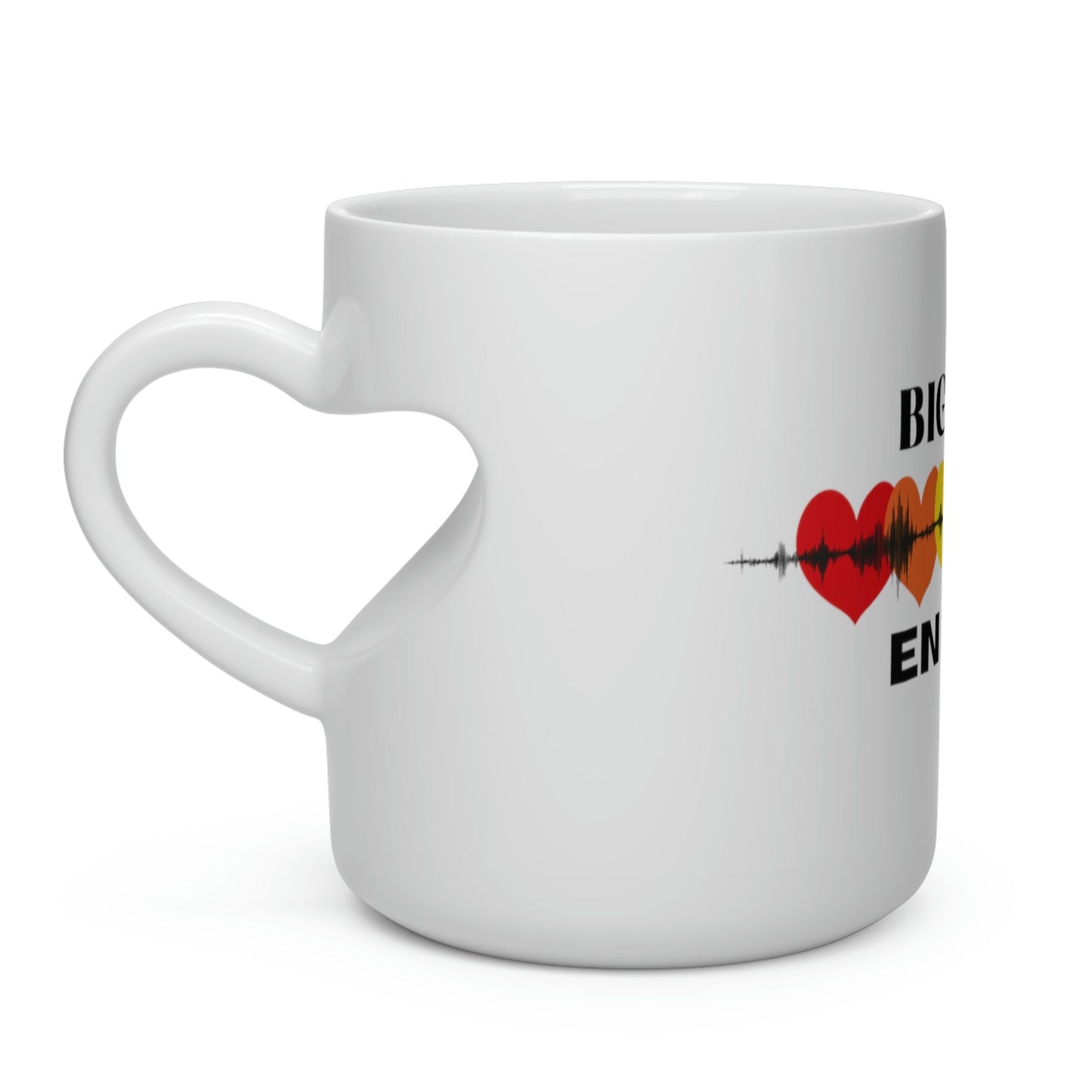 Big Love Energy Heartbeat Heart Shape Mug