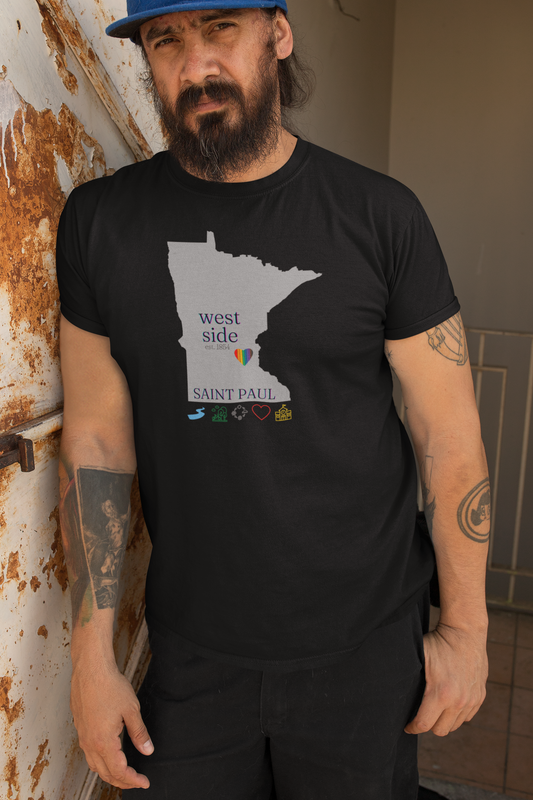 West Side, Saint Paul, Minnesota, city, state, urban, Mississippi River, t-shirt, hometown, gift, Men's, Women's